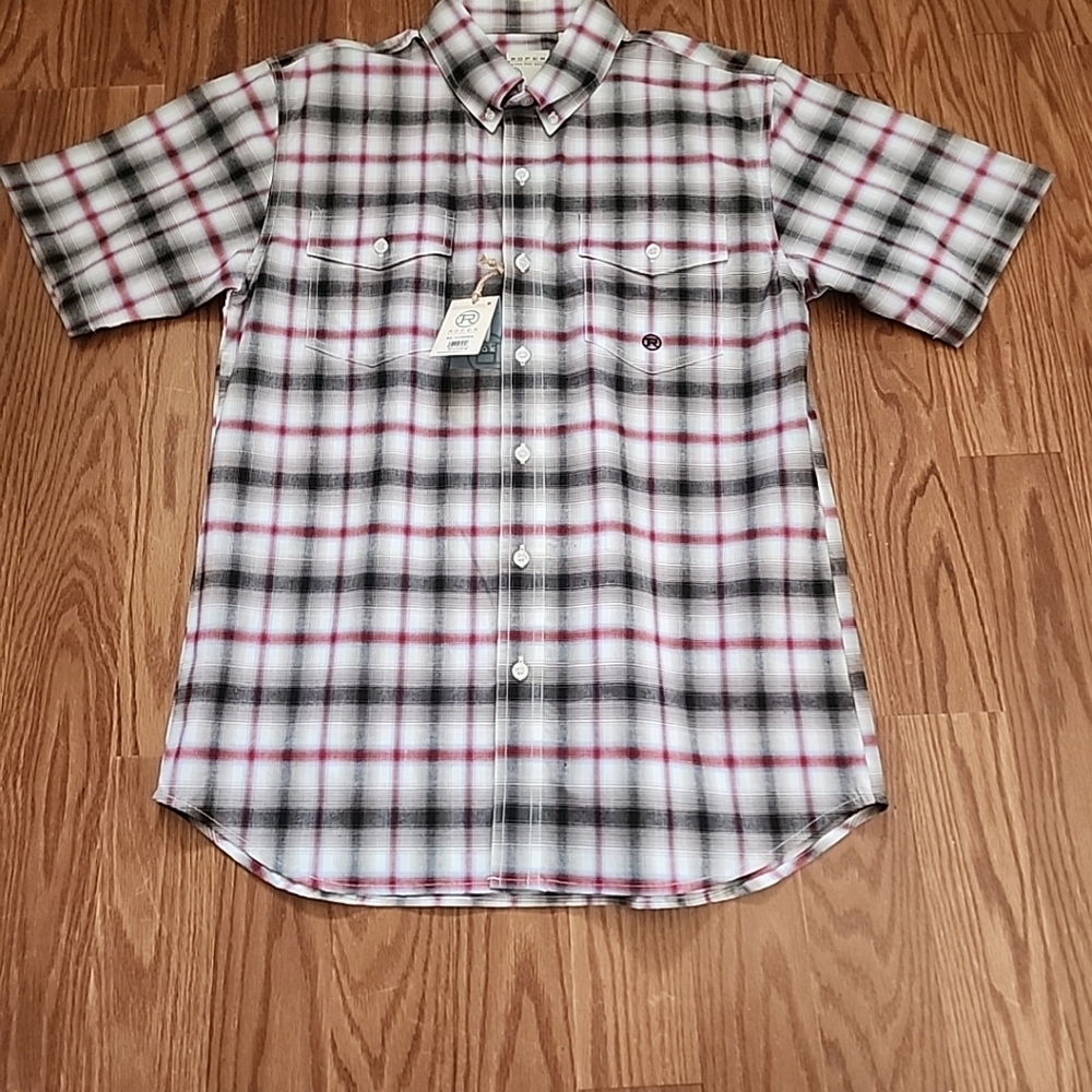 Nwt Roper Short Sleeve Shirt, Xl Button Down